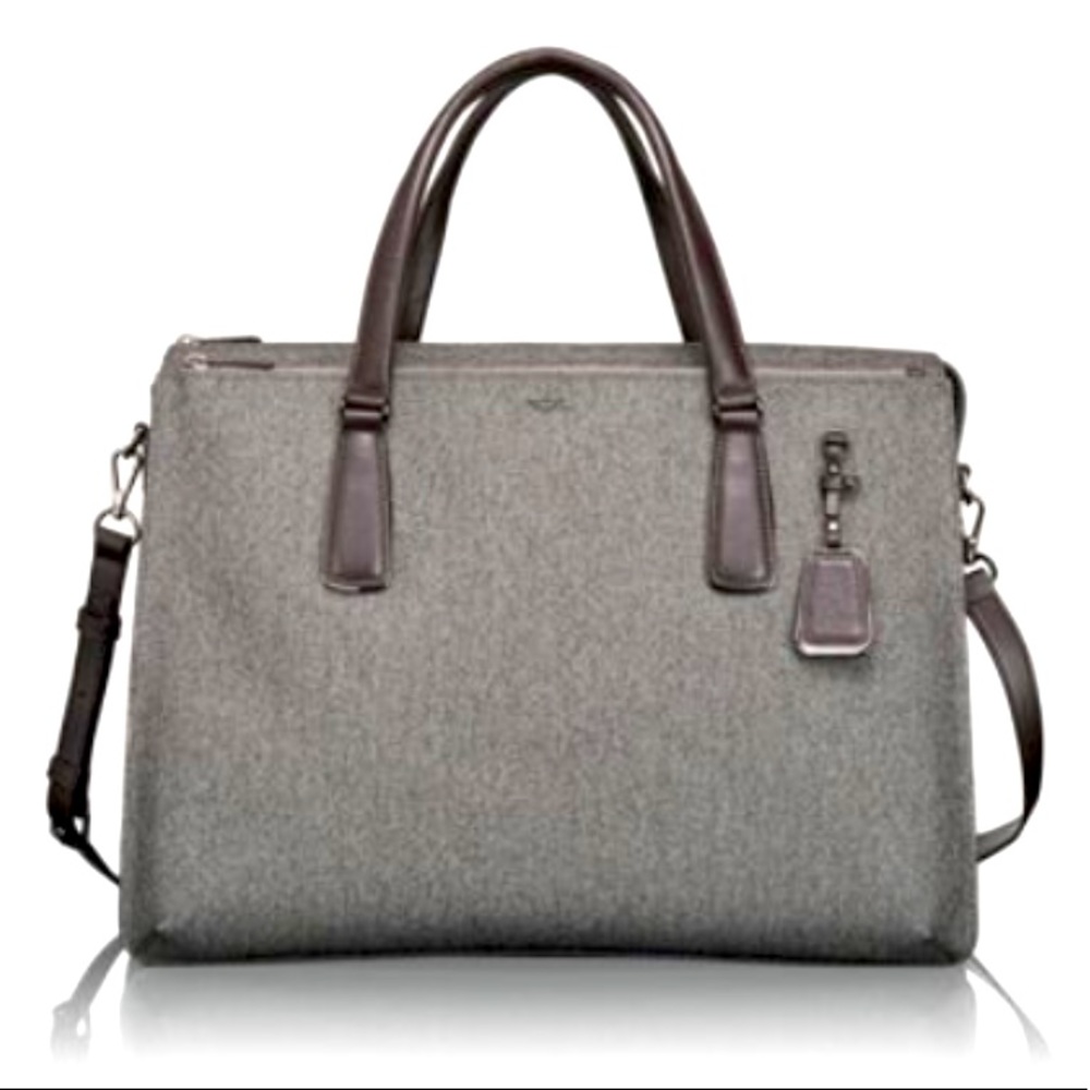 TUMI Grey Nina Commuter Brief - Bag with Laptop Sleeve
